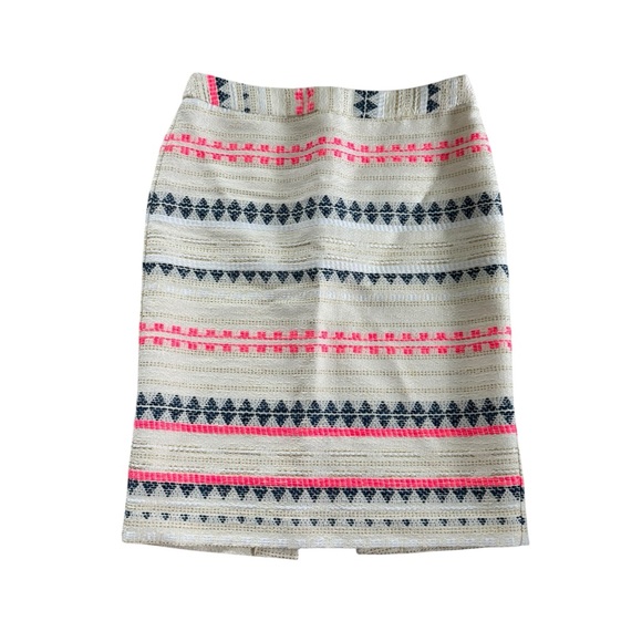 Trina Turk | Skirts | Trina Turk Cream And Pink Pencil Skirt Kneelength ...